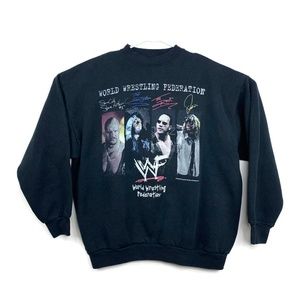 Vintage 90's WWF Black Wrestling Sweatshirt XL
